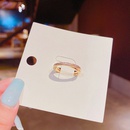 Korean version of microinlaid zircon ring fashion word Korean simple ringpicture9