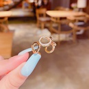 Thick Gold Plating LongLasting Color Retention Korean Style Micro Inlaid Zircon Openwork Circle Ring Female Korean Simple Ringpicture8