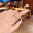 Thick Gold Plating LongLasting Color Retention Korean Style Micro Inlaid Zircon Twist Ring Female Korean Fashion Simple Ringpicture7