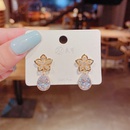 microinlaid zircon flower pendant earrings Korean of water drop earrings jewelrypicture8