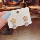 microinlaid zircon flower pendant earrings Korean of water drop earrings jewelrypicture9