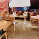New Flower Opal Flower Earrings Purple Zircon Water Drop Tassel Earringspicture7