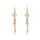 New Flower Opal Flower Earrings Purple Zircon Water Drop Tassel Earringspicture11
