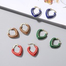 Autumn and Winter Trendy European and American Popular Fashionable Alloy Dripping Oil Love Heart Earrings SpecialInterest Design ThreeDimensional Peach Heart Date Earringspicture7