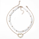 fashion short pearl wire winding cloud heart pendant sweater chain wholesalepicture9