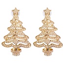 55839 European and American New Creative Christmas Gift Halloween Diamond Christmas Tree Metal Alloy Earrings Earringspicture9
