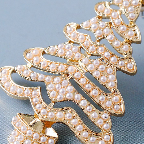 55839 European and American New Creative Christmas Gift Halloween Diamond Christmas Tree Metal Alloy Earrings Earrings's discount tags