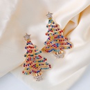 55839 European and American New Creative Christmas Gift Halloween Diamond Christmas Tree Metal Alloy Earrings Earringspicture12