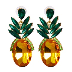 55830 New Fruit Pineapple Stud Earrings Exaggerated Personalized Simple Female Earrings Ornament