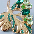 European and American new style spring green leaf alloy diamond earrings personality exaggerated earringspicture9