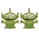 55826 European and American New Creative Exaggerated Personalized Stud Earrings Female Cartoon Green Alien Earrings Female Accessoriespicture9