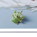 55826 European and American New Creative Exaggerated Personalized Stud Earrings Female Cartoon Green Alien Earrings Female Accessoriespicture12