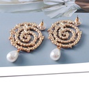 new creative exaggerated earrings circle color diamond dropshaped pearl pendant earringspicture11