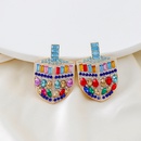 new creative geometric exaggerated personality shovelshaped earrings diamond alloy earringspicture11
