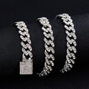 European and American hiphop 11mm single row Cuban chain clavicle chainpicture11