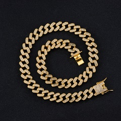 European and American thick Cuban chain bracelet necklace wholesale