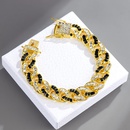 Black rhinestone alloy bold Cuban chain bracelet wholesalepicture10
