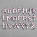 Zircon Letter 26 English Letter Pendant Creative Trend Inlaid Pink Purple Zircon Pendant DIY European Hip Hop Necklacepicture9