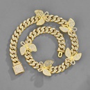 New Butterfly Accessories Cuban Chain 15mm Geometric Hip Hop Bracelet Anklet Necklacepicture9