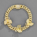 New Butterfly Accessories Cuban Chain 15mm Geometric Hip Hop Bracelet Anklet Necklacepicture12