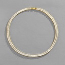 retro inlaid full zirconium rectangular zircon Cuban chain copper bracelet necklacepicture10