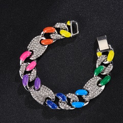 New Hip Hop Ear Accessories Colorful Full Diamond Bracelet Europe and America Cross Border Amazon Hot Sale Pig Nose Anklet