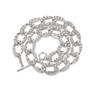 fashion geometric jewelry chain 20mm rhinestone zinc alloy jewelry chain hip hop necklacepicture10