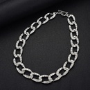 fashion geometric jewelry chain 20mm rhinestone zinc alloy jewelry chain hip hop necklacepicture9
