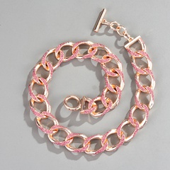 17mm bold Cuban chain cross-border European and American fashion alloy rhinestone necklace jewelry