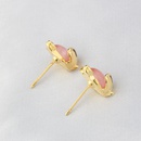 ins new pink little fox earrings simple fashion copper plated wild little fox earringspicture11