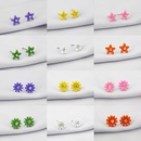 Korean version ins color flower series earrings fashion diamond cute earringspicture9