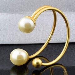 2021 nuevo temperamento salvaje coreano pasarela perla pulsera abierta accesorios de pulsera de perlas grandes