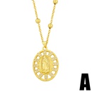 Amazon New European and American Ins Trendy Religious Christian Virgin Mary Men and Women Zircon Pendant Necklace Nkz61picture8