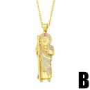 Amazon New European and American Ins Trendy Religious Christian Virgin Mary Men and Women Zircon Pendant Necklace Nkz61picture9