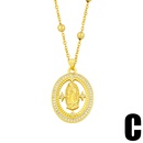 Amazon New European and American Ins Trendy Religious Christian Virgin Mary Men and Women Zircon Pendant Necklace Nkz61picture10