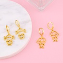 INS Fun and Cute Boys and Girls Earrings Eardrops Copper Plating 18K Real Gold Earrings Europe and America Cross Border Hot Sale Ery54picture10