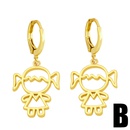 INS Fun and Cute Boys and Girls Earrings Eardrops Copper Plating 18K Real Gold Earrings Europe and America Cross Border Hot Sale Ery54picture11