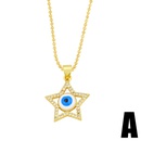 European and American Personalized Minimalist Creative Geometric Hollow Love FivePointed Star Devils Eye Necklace Sweater Chain Female Nkz60picture8