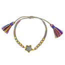 European and American Bohemia color bracelet female braided rope crystal pentagram copper braceletpicture12