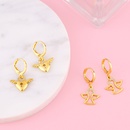 Hollow Jeweled Angel Earrings Europe and America Cross Border New Creative Small and Simple HeartShape Lock Wings Ear Clip Ery53picture10