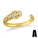 personality exaggerated leopard head bracelet inlaid color zircon copper braceletpicture11