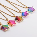 new multicolor star jewelry color faceted crystal star pendant stainless steel necklace wholesalepicture9