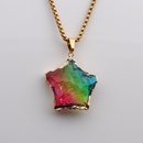 new multicolor star jewelry color faceted crystal star pendant stainless steel necklace wholesalepicture11