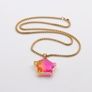 new multicolor star jewelry color faceted crystal star pendant stainless steel necklace wholesalepicture13