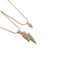 European and American copper zircon lightning pendant necklacepicture7