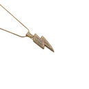 European and American copper zircon lightning pendant necklacepicture9