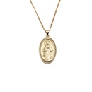 retro copper zircon cross Virgin Mary copper necklace wholesalepicture14