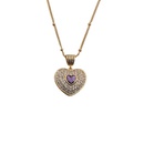 European and American Copper Zircon Heart Pendant Necklacepicture13