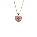 European and American Copper Zircon Heart Pendant Necklacepicture14