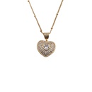 European and American Copper Zircon Heart Pendant Necklacepicture15